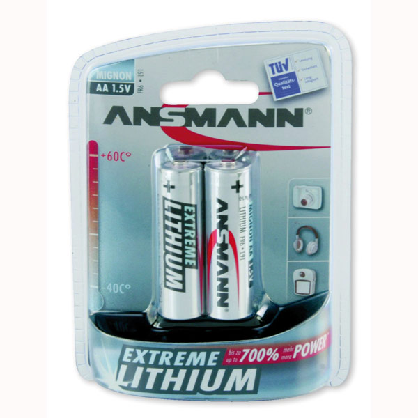 Ansmann Extrem Lithium Batterie 1,5V AA Doppelpack